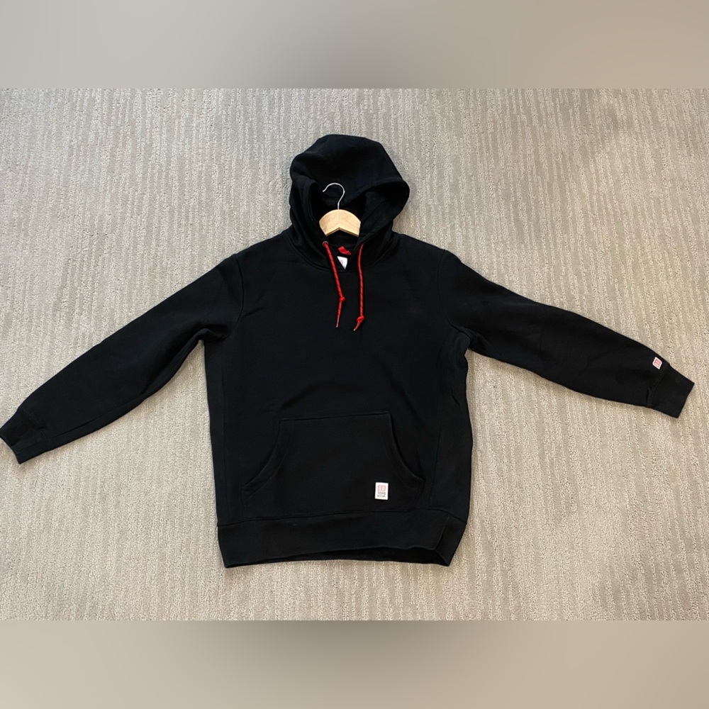 Topo Heavyweight Hooded Sweatshirt Black Medium M